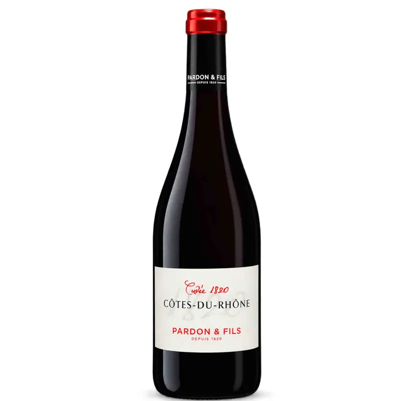 Vin rouge Rhône - Côtes du Rhône- Cuvée 1820- Pardon & Fils 75cl