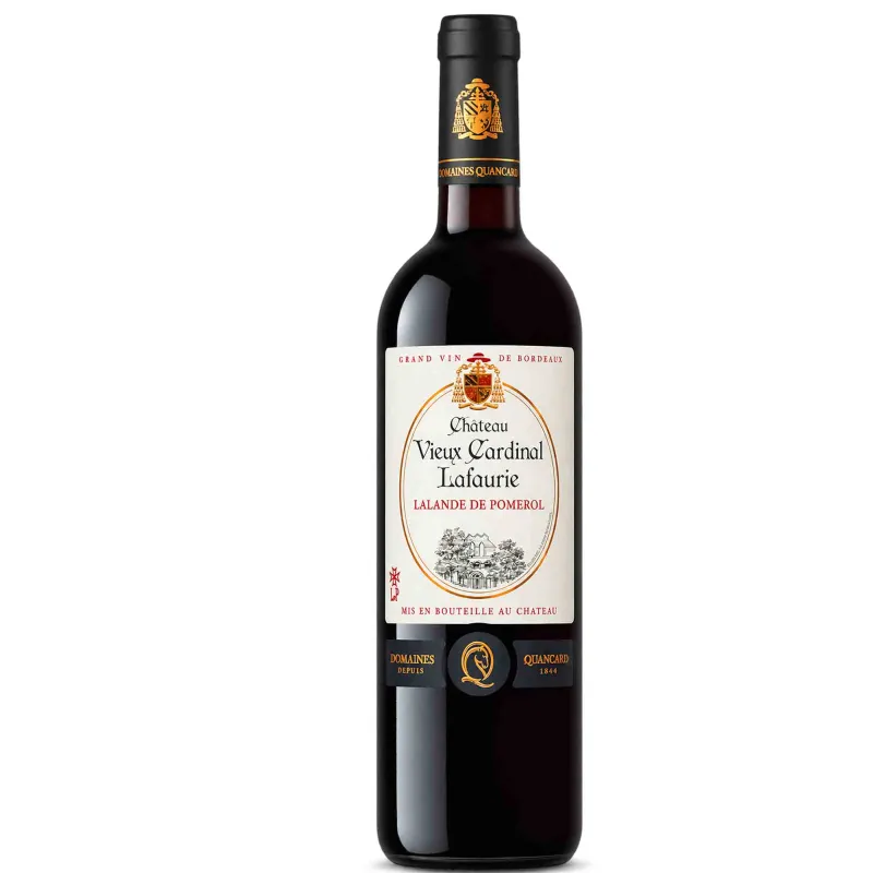 Vin Rouge Bordeaux Lalande de Pomerol - Château Vieux Cardinal Lafaurie - Domaine Quancard 75cl