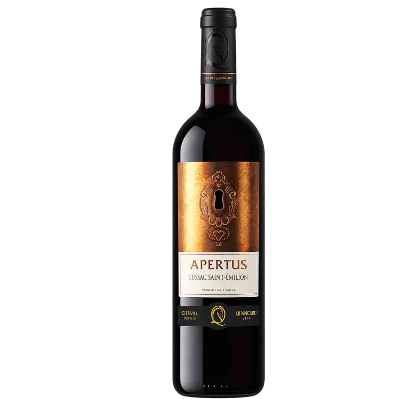Vin Rouge Bordeaux Lussac-Saint-Émilion - APERTUS -  Cheval QUANCARD 75cl