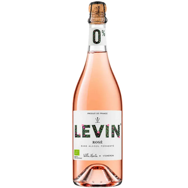 Mousseux rosé - LEVIN 0% bio sans alcool Villa Noria – fraîcheur fruitée et bulles élégantes