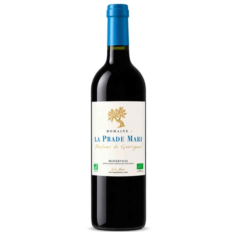 Vin rouge Minervois Bio - Parfum des Garrigues - Domaine Prade Mari 75cl