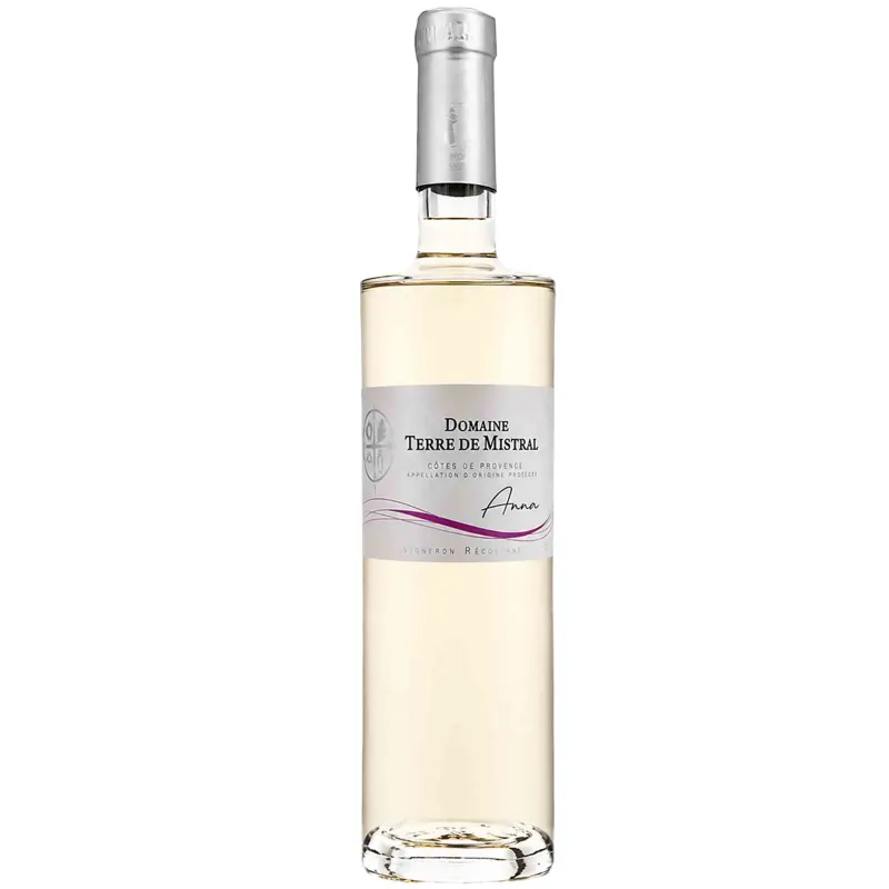 Vin blanc Côtes de Provence - Anna - Domaine Terre de Mistral 75cl