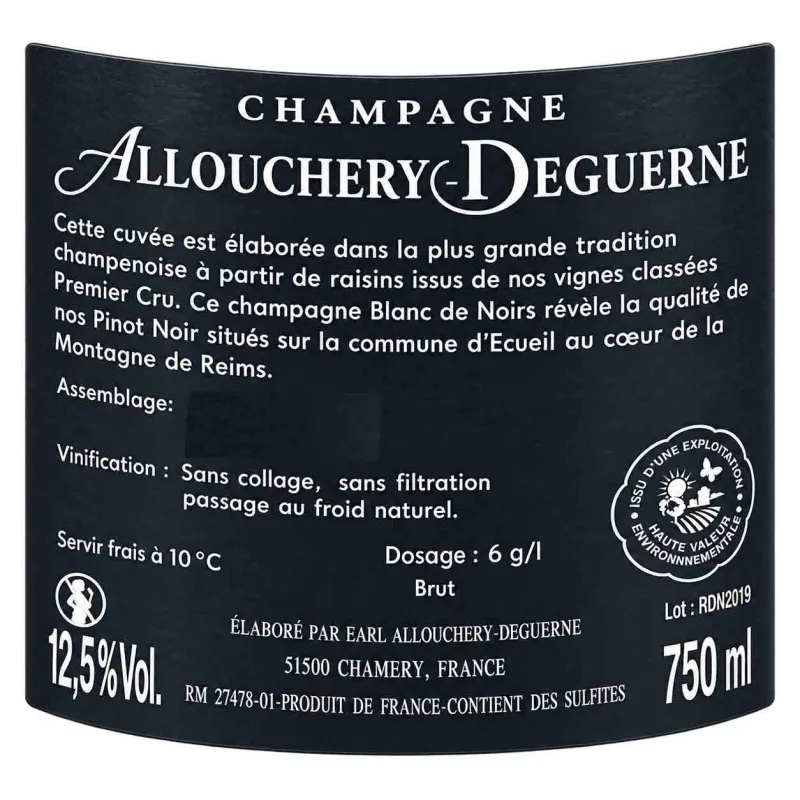 Découvrez un Champagne 1er Cru Blanc de Noirs au meilleur prix !