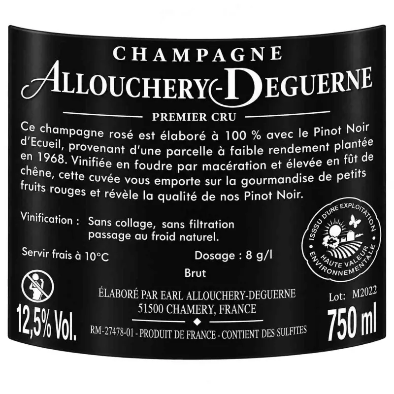 Champagne 1er Cru Rosé Cuvée Margot au meilleur prix !