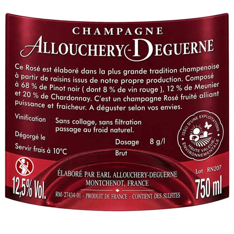 Champagne 1er Cru Rosé au meilleur prix avec une livraison rapide