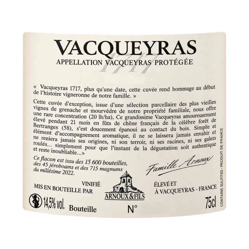 Pour faire plaisir sans se tromper : le coffret bois Vacqueyras 1717 !