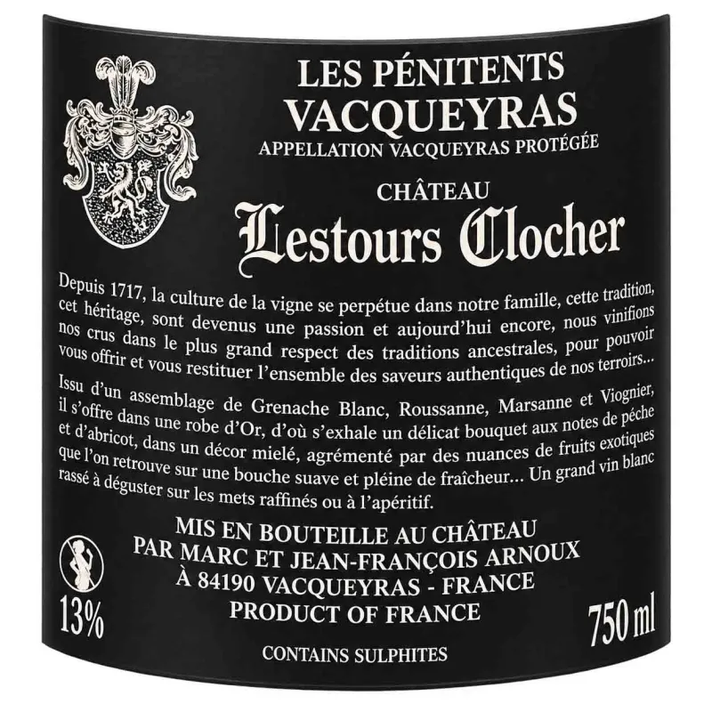 Vacqueyas Château Lestours blanc au meilleur prix sur 1envie1vin
