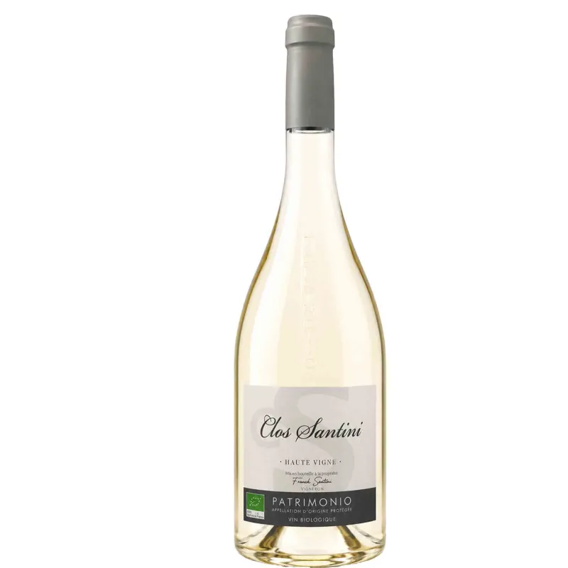 Vin Blanc Corse- AOP Patrimonio Blanc BIO- Haute Vigne - Clos Santini  75cl