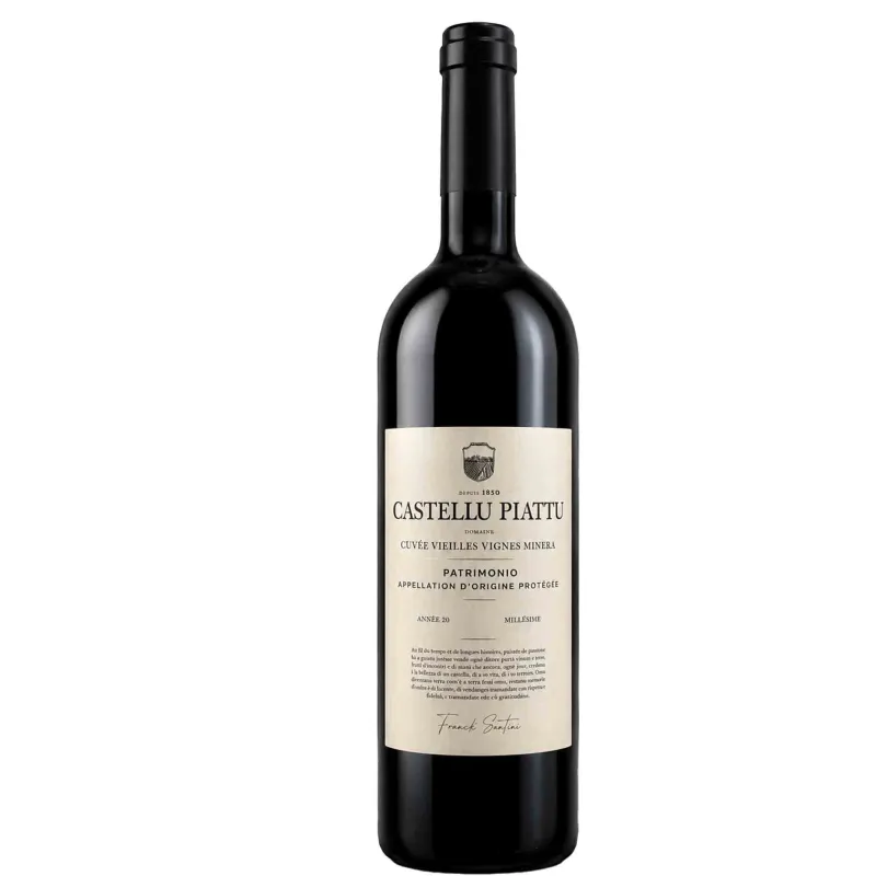 Vin rouge Corse - AOP Patrimonio Vieilles Vignes Rouge BIO- Minera - Castellu Piattu 75cl