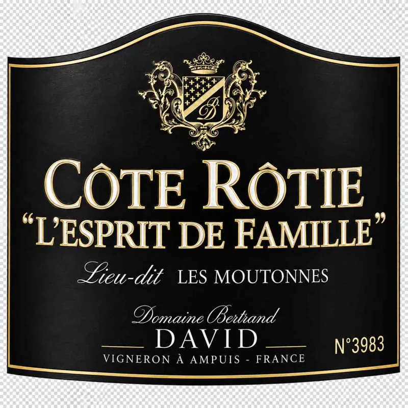 Côte Rôtie Esprit de Famille David Bertrand vin de très grande qualité