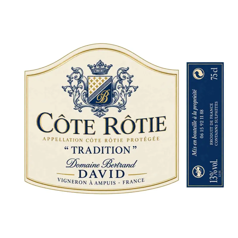 Un Côte Rôtie Bertrand David au meilleur prix à déguster ou à offrir !