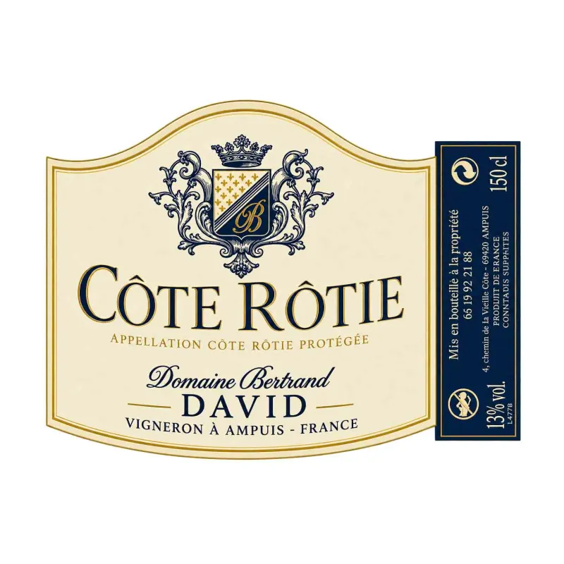 Magnum Côte Rôtie Bertrand David  : vin d'exception au meilleur prix !