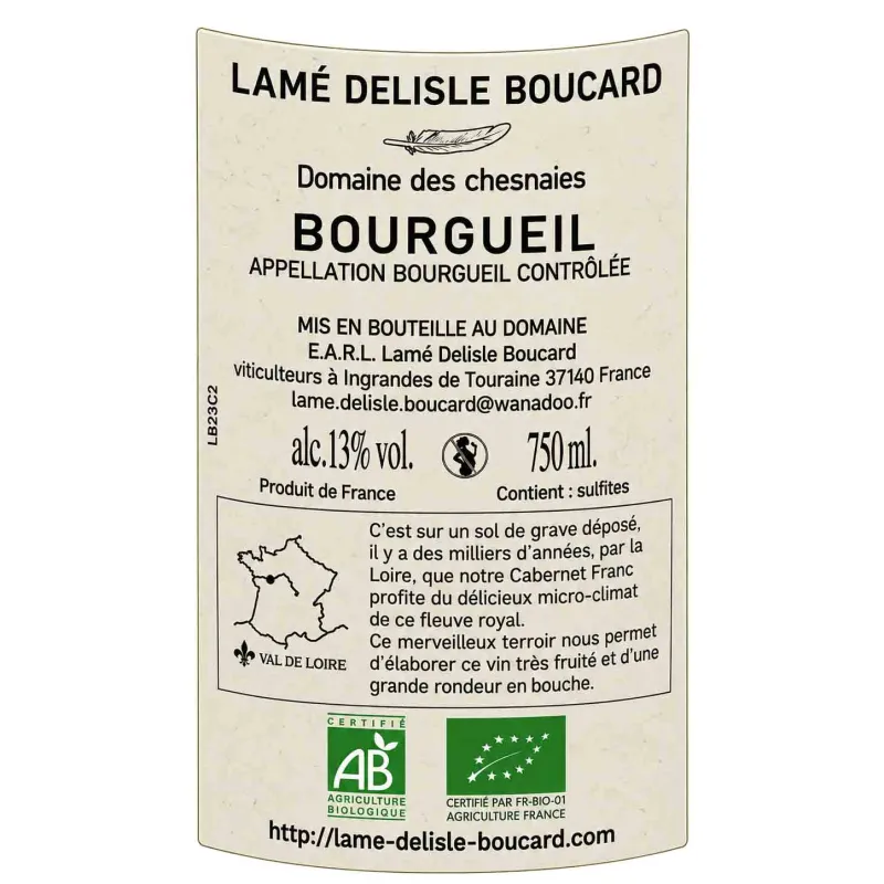 L'appellation Bourgueil rouge du Val de Loire au meilleur prix