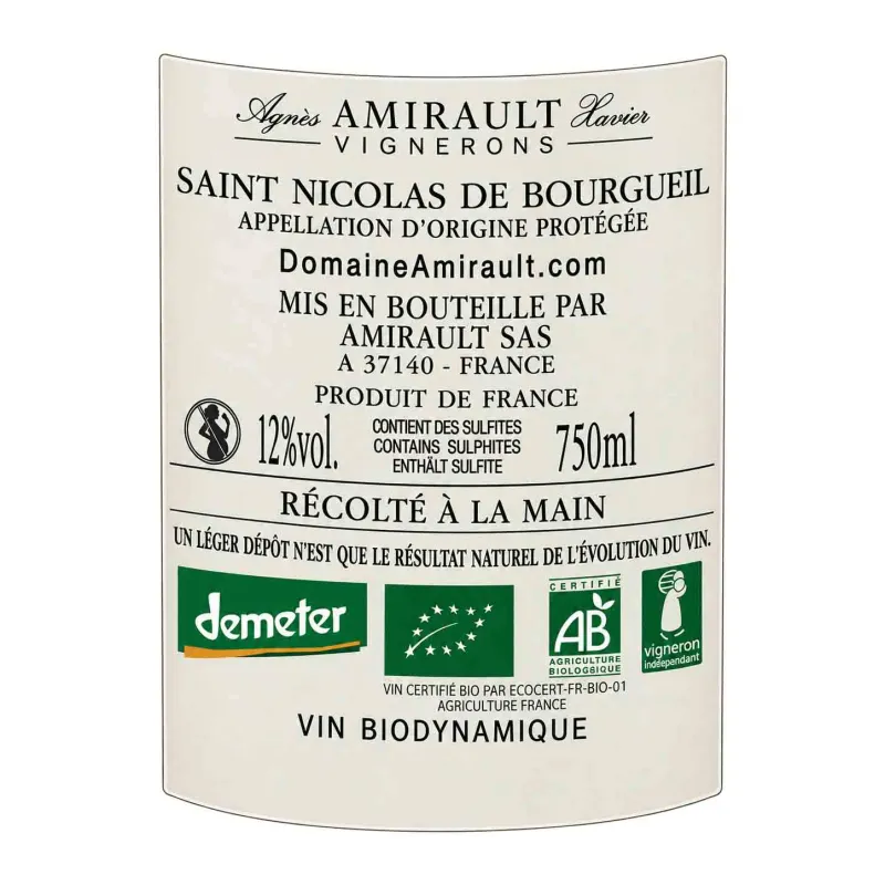 Saint-Nicolas de Bourgueil Les Gravilices Amirault à prix mini