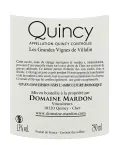 Quincy blanc Les Grandes Vignes de Villalin du Domaine Mardon livré.