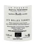 Reuilly blanc bio Les Belles Terres Domaine  de la Pagerie à prix mini