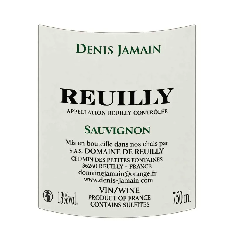 Reuilly blanc Les Coignons du Domaine Denis Jamain au meilleur prix.