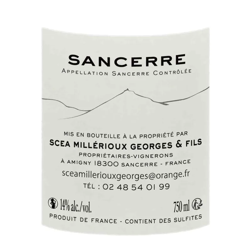Un vin blanc sancerre au meilleur prix du Domaine Millérioux !