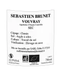 Vouvray blanc sec Arpent de Sébastien Brunet au meilleur prix.