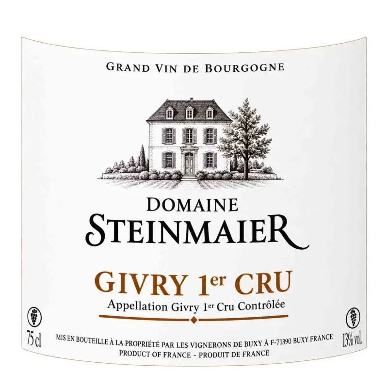 Givry Blanc 1er Cru Domaine Steinmaier | Chardonnay Bourgogne Élégant