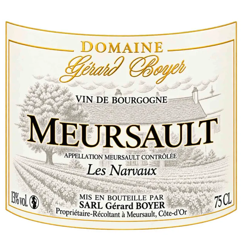 Meursault Les Narvaux domaine Boyer abordable et qualitatif !