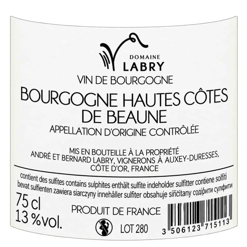 Hautes-Côtes de Beaune Blanc Domaine Labry – Chardonnay de Bourgogne