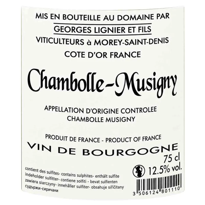 Chambolle-Musigny Georges Lignier – Vin rouge de Bourgogne élégant