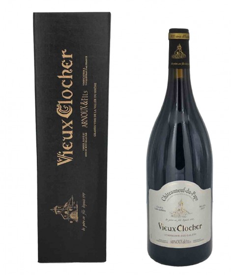 Magnum Vin Rouge-Rhône-Châteauneuf-du Pape-Symphonie des Galet- Vieux Clocher- Coffret