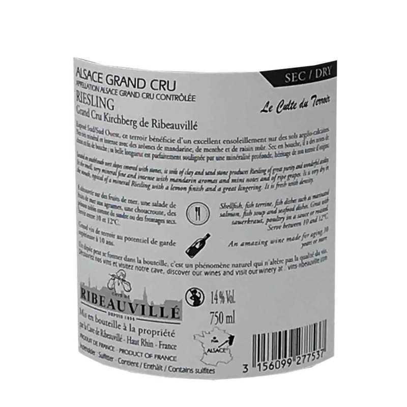 Riesling Grand Cru Kirchberg de Ribeauvillé - Cave Ribeauvillé 75cl
