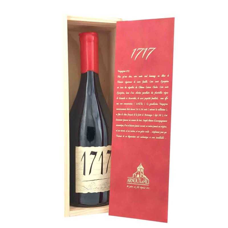 Vin Rouge-Rhône-Vacqueyras 1717 - Arnoux & Fils-Coffret Bois 75cl