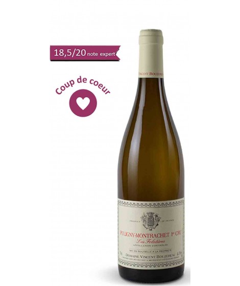 Vin blanc Bourgogne Puligny-Montrachet 1er cru Les Folatières -Domaine Bouzereau 75cl