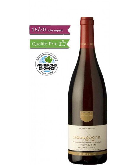 Vin Rouge Bourgogne Pinot Noir - Vignerons de Buxy 75cl