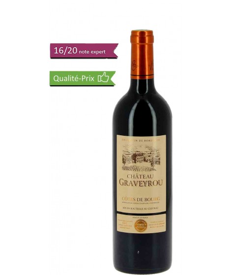Vin rouge Bordeaux Côte de Bourg - Château Graveyrou 75cl