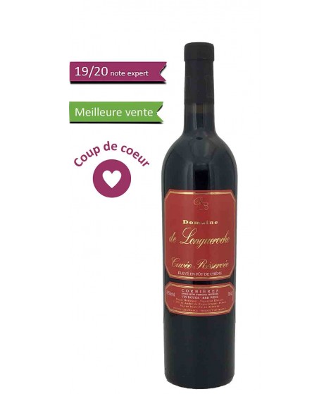 Vin rouge Corbières Cuvée Réservée - Domaine de Longueroche 75cl