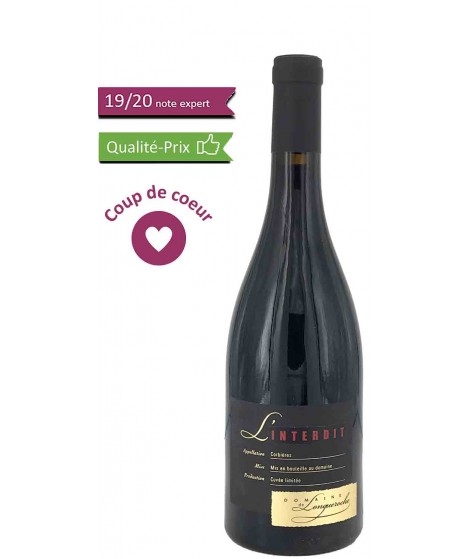 Vin rouge Corbières L'Interdit- Domaine de Longueroche 75cl