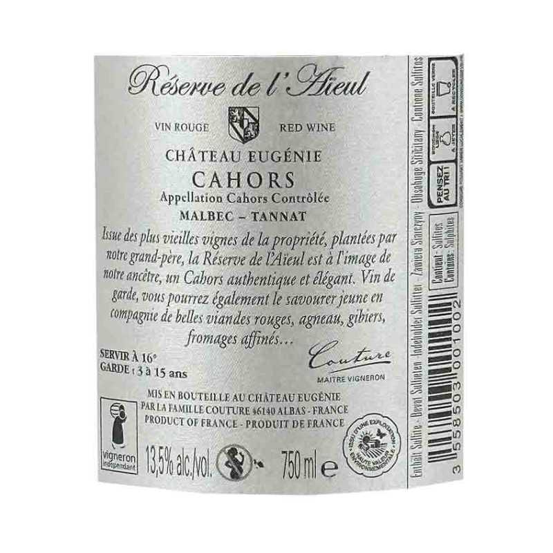 Vin Rouge Cahors - Château Eugénie Domaine Couture 75cl
