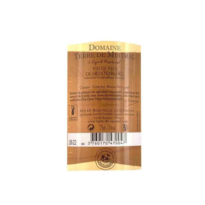 Vin rosé Vin de pays Méditerrannée - Mireille - Domaine Terre de Mistral 75cl