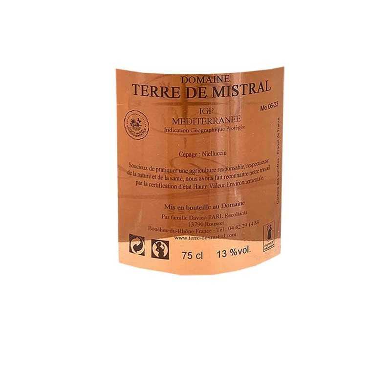 Vin rosé IGP Méditerranée- Cuvée Pauline - Domaine Terre de Mistral 75cl