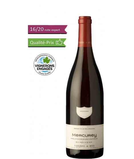 Vin Bourgogne Mercurey Rouge - Vignerons de Buxy 75cl