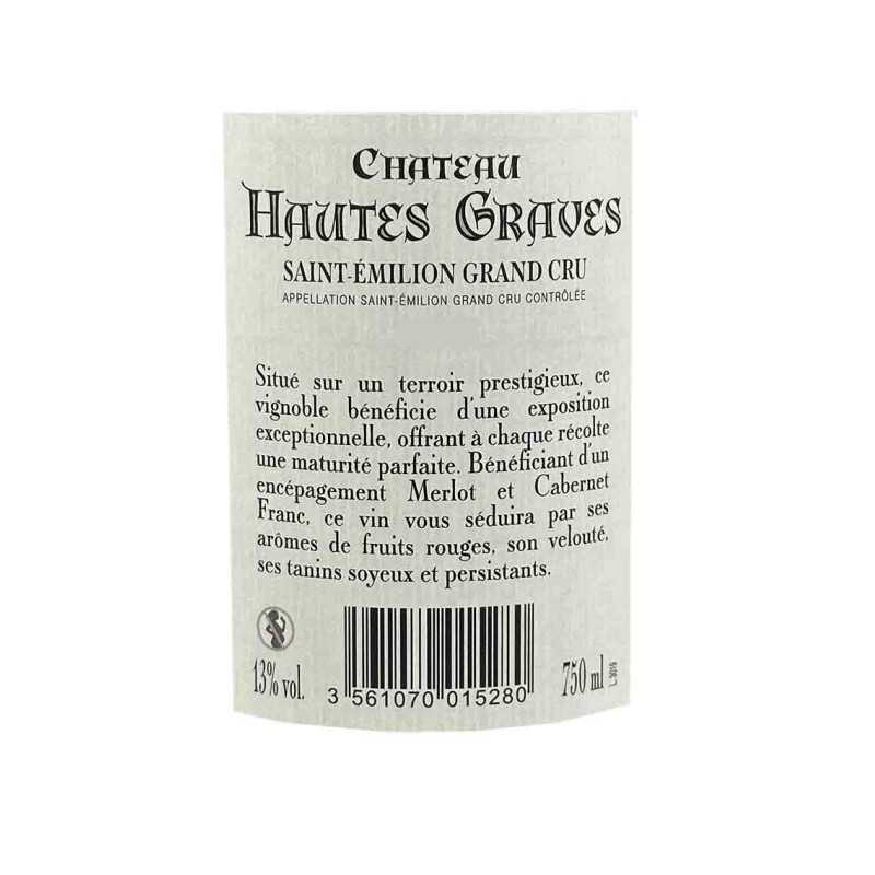 Saint-Émilion Grand Cru - Château Hautes Graves 75cl
