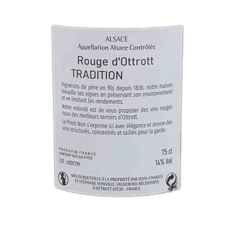 Vin d'Alsace Rouge d'Ottrott Cuvée Tradition- Maison Vonville 75cl