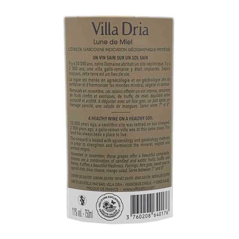 Vin Blanc Gasgogne-Lune de Miel- Villa Dria 75cl