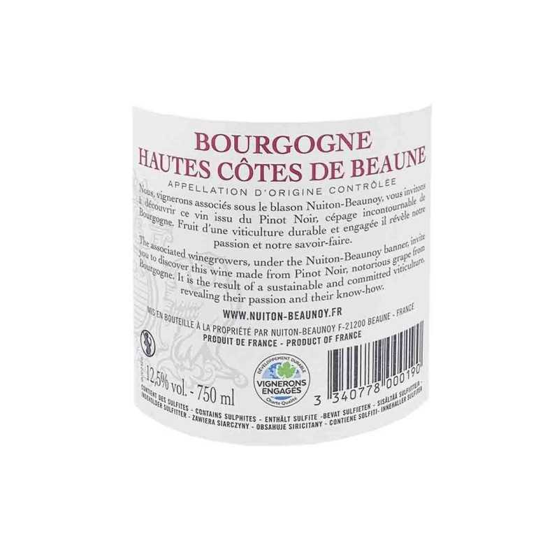 Vin Rouge Bourgogne Hautes Côtes de Beaune - Nuiton Beaunoy 75cl