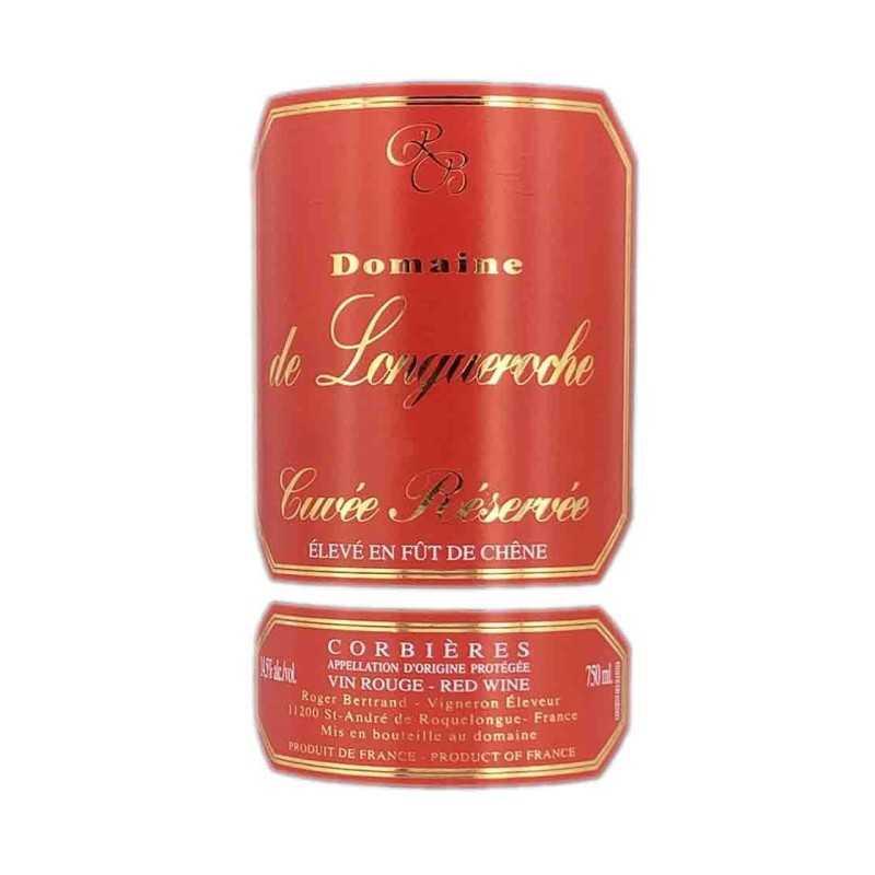 Vin rouge Corbières Cuvée Réservée - Domaine de Longueroche 75cl