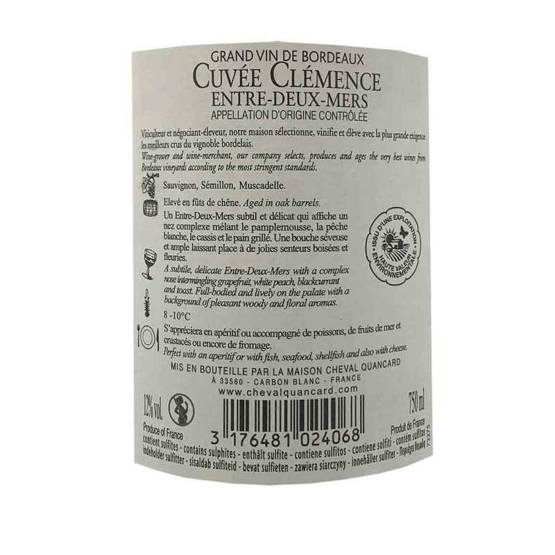 Bordeaux Blanc Entre-Deux-Mers - Cuvée Clémence - Cheval Quancard 75cl