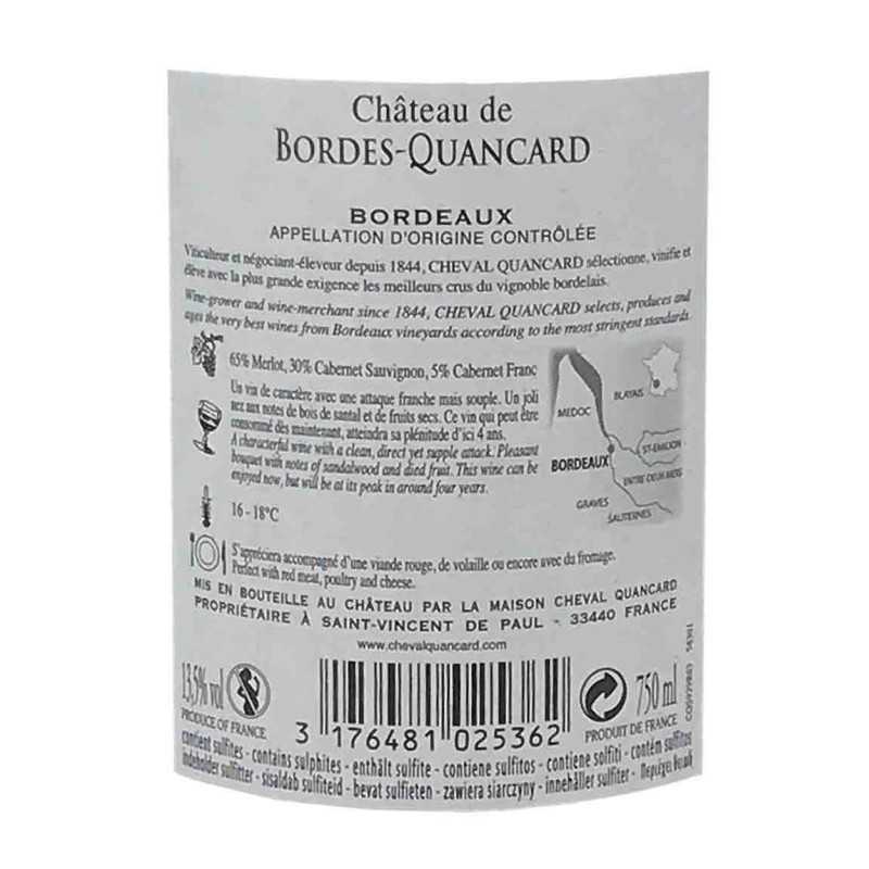 Vin Rouge Bordeaux - Château de Bordes - Cheval Quancard 75cl