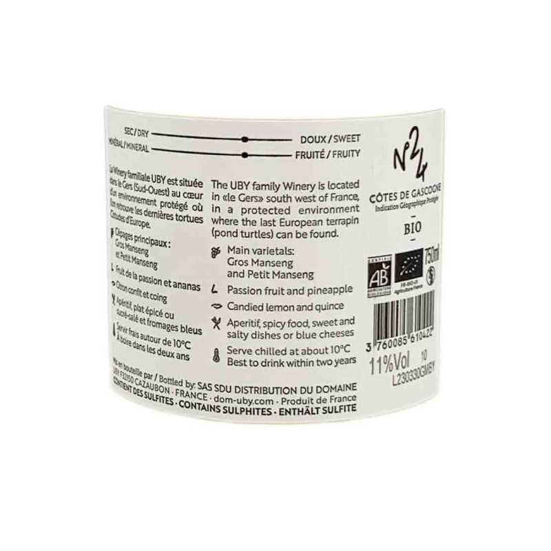 UBY n°24 - Gros Manseng Byo Organic 75cl