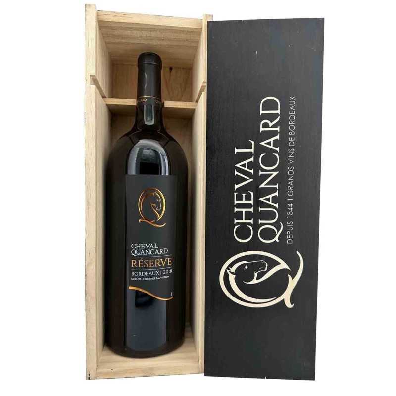 Magnum Bordeaux Réserve - Cheval Quancard-Caisse bois Black150cl