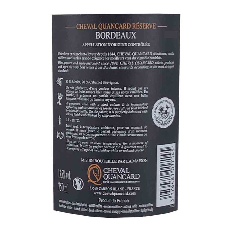 Magnum Bordeaux Réserve - Cheval Quancard-Caisse bois Black150cl