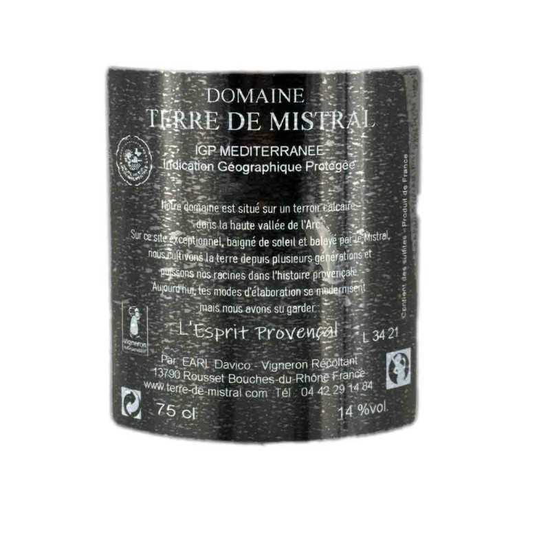 Vin rouge IGP Méditerranée- Cuvée Sergio Rouge - Domaine Terre de Mistral 75cl
